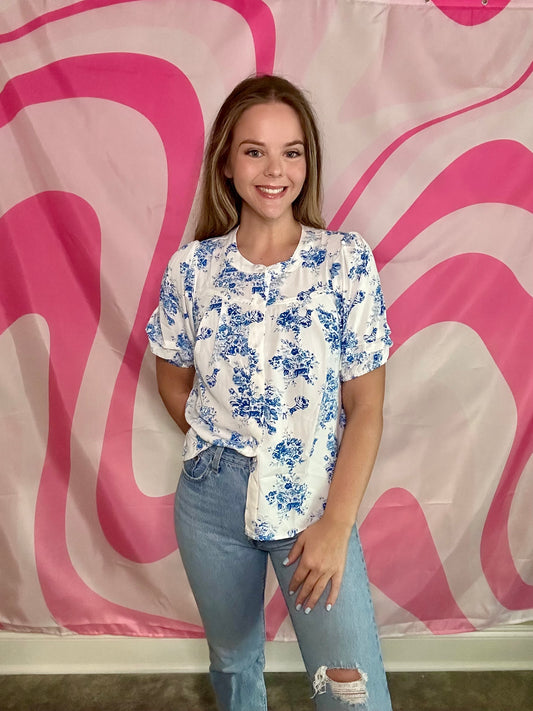 Blue n' White Blouse